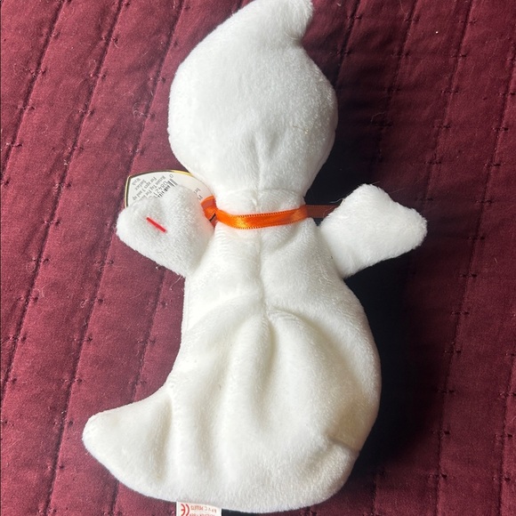 Ty Ghost Plush with Orange Ribbon - Picture 3 of 4